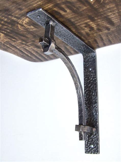 Hammered Steel Shelf Bracket 